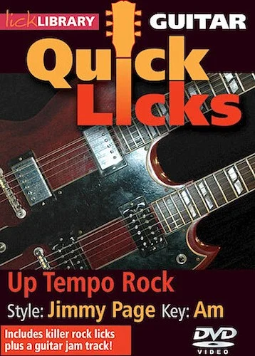 Up Tempo Rock - Quick Licks - Style: Jimmy Page; Key: Am