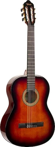 Valencia VC264HCSB 260 Series Classical Guitar. Classic Sunburst Hybrid Slim Neck