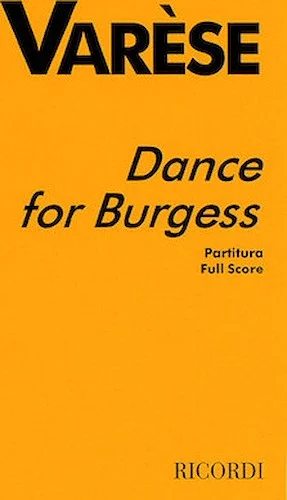 Varese - Dance for Burgess - Full Score