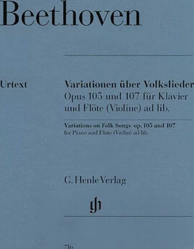Variations on Folk Songs, Op. 105 and 107 - for Flute (Violin) ad lib. & Piano