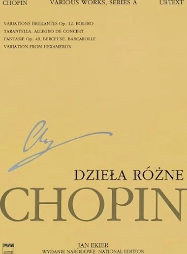 Various Works for Piano, Series A - Chopin National Edition 12A, Volume XII
