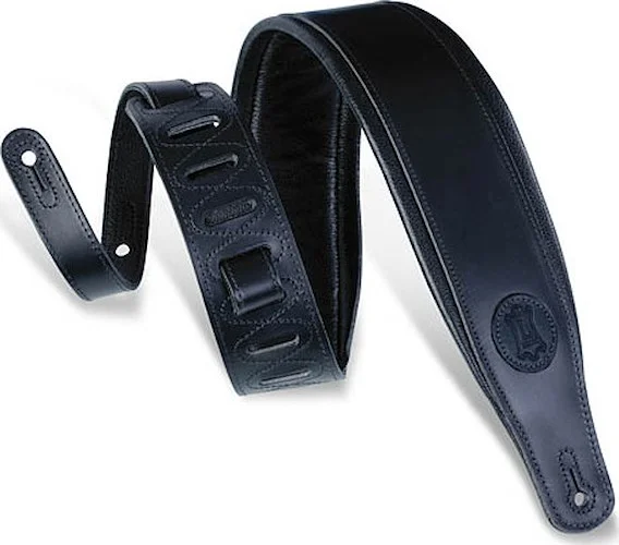 Veg-Tan Leather Guitar Strap - Black - Signature Series - Model MSSB1