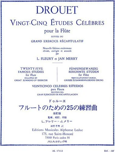Vingt-Cinq Etudes Celebres pour la Flute