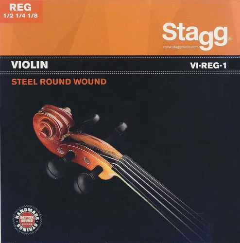 1/2 & 1/4 & 1/8 Violin string set, steel round-wound,  extra extra-light