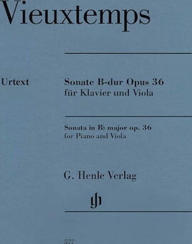 Viola Sonata in B-Flat Major, Op. 36 - With Marked and Unmarked String Part