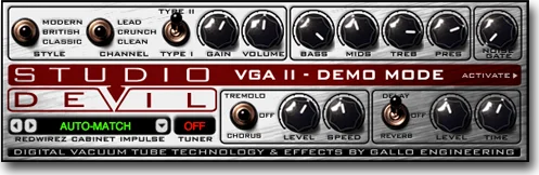 Virtual Guitar Amp II (Download)<br>Guitar Amp Modeling Effects Plug-In