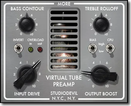 Virtual Tube Preamp (Download)<br>Tube Preamp Modeling Plug-In