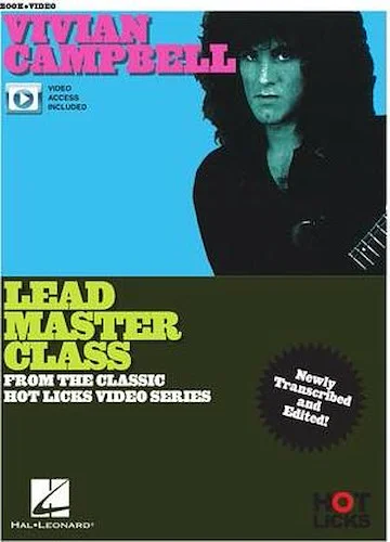 Vivian Campbell - Lead Master Class Instructional Book with Online Video Lessons - From the Classic Hot Licks Video Series