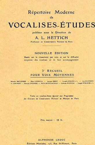 Vocalise-Etude pour Toutes Voix - Volume 3