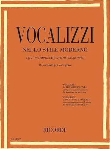 Vocalises in the Modern Style  Vocalizzi Nello Stile Moderno