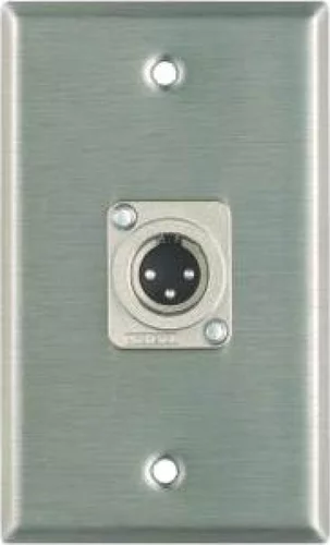 Wall Plate, 1 XLRM Connector, 1 Gang