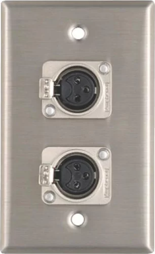 Wall Plate, 2 XLRF Connectors, 1 Gang