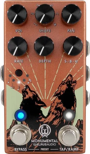 Walrus Audio Monumental Harmonic Stereo Tremolo Pedal Orange Finish