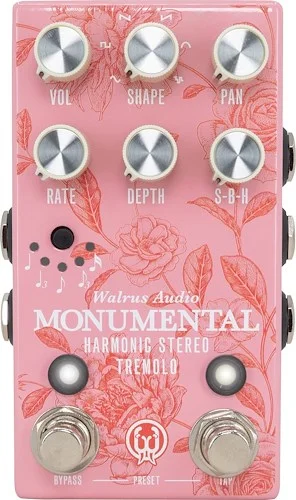 Walrus Audio Monumental Stereo Harmonic Tap Tremolo Pedal Floral Series 2024