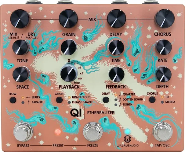 Walrus Audio Qi Etherealizer Multi-effects Pedal - Terracotta
