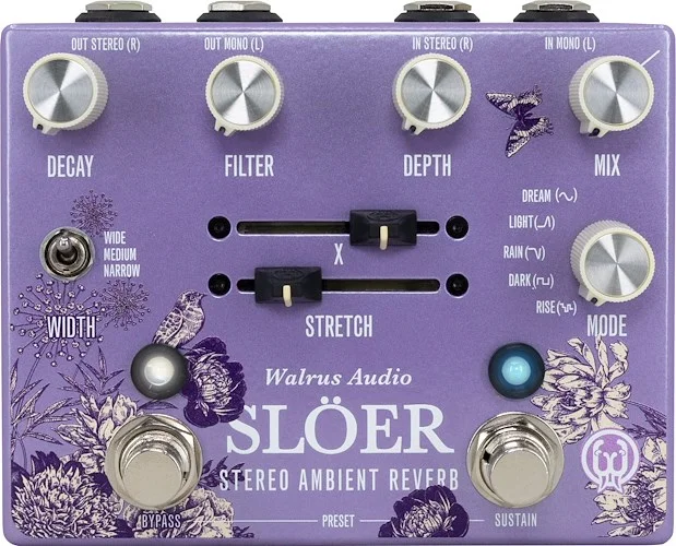 Walrus Audio SLOER Stereo Ambient Reverb Floral Series 2024