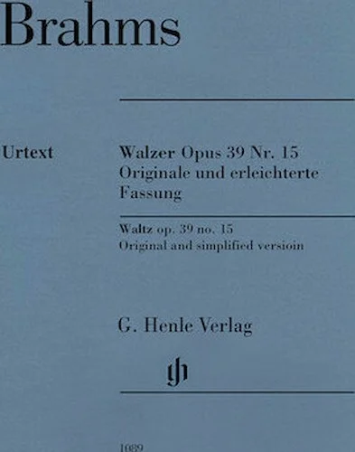 Waltz Op. 39 No. 15 - Original & Simplified Version