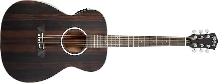 Washburn DFEFE-U Deep Forest Folk Acoustic/Electric Guitar. Striped Ebony