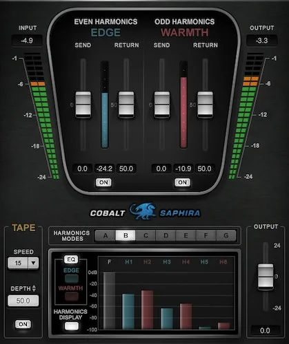 Waves Cobalt Saphira	 (Download) <br>Surgically enhance odd and even harmonics