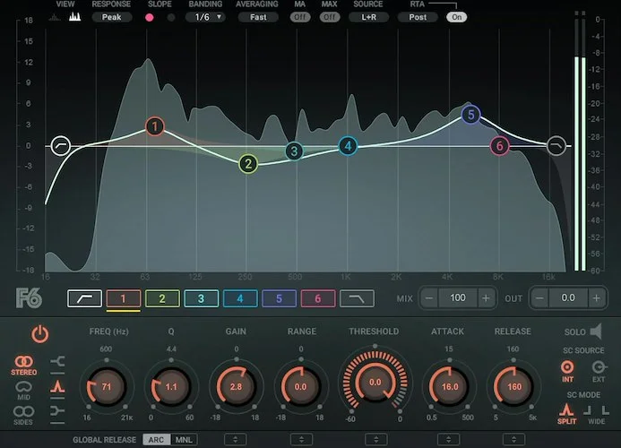 Waves F6 Floating-Band Dynamic EQ	 (Download) <br>The Ultimate Problem-Solving EQ