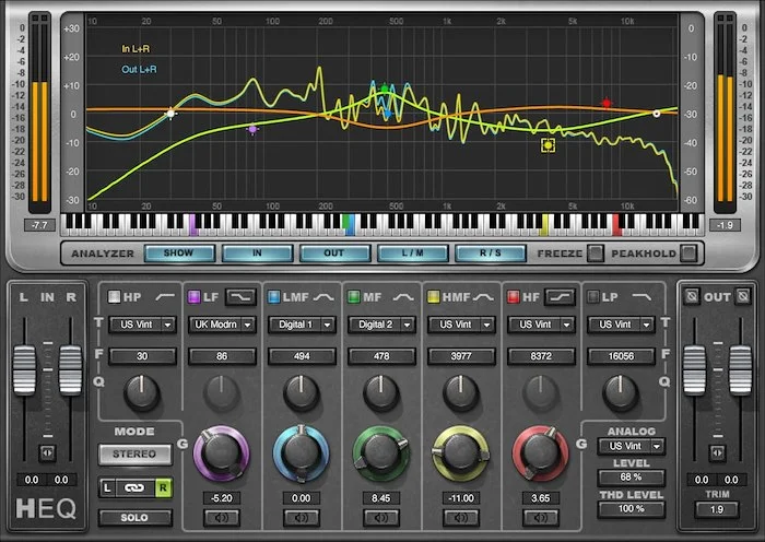 Waves H-EQ Hybrid Equalizer	 (Download) <br>Analog Tone. Surgical Ability. Presenting The Hybrid EQ.