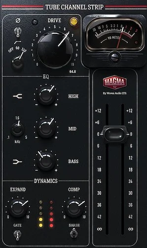 Waves Magma Tube Channel Strip	 (Download) <br>Whatever you run through it—just sounds BETTER