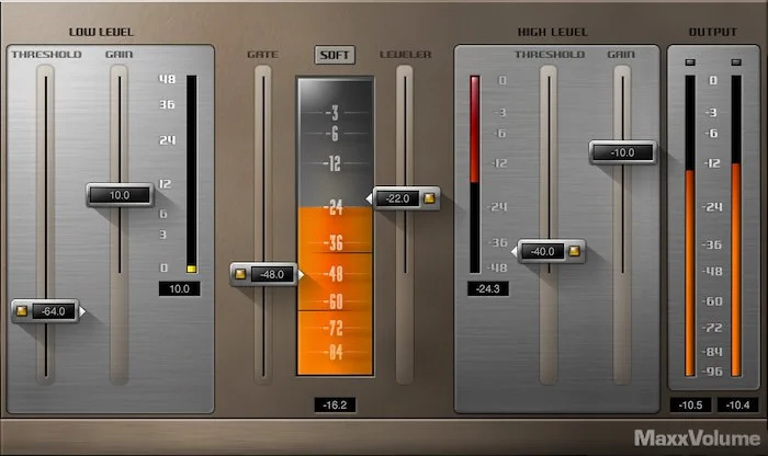 Waves MaxxVolume	 (Download) <br>Four Creative Dynamics Solutions for Fast, Musical Dynamic Control