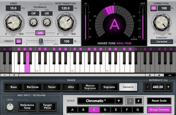 Waves Real Tune Real-Time (Download) <br>Automatic Vocal Tuning and Creative Effects—in Real Time