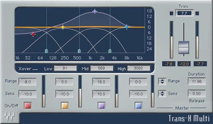 Waves Trans-X	 (Download) <br>Tight Transient Shaping, with Detailed Multiband Control