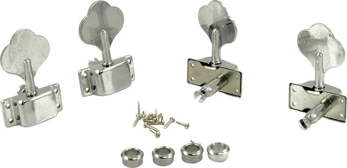 WD 2 Per Side Enclosed Bass Tuning Machines Chrome