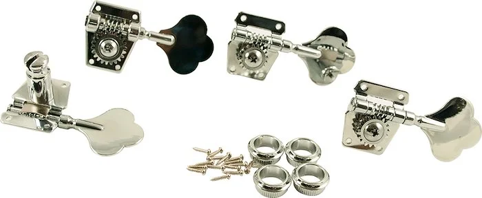 WD 2 Per Side Full Size Bass Tuning Machines Chrome