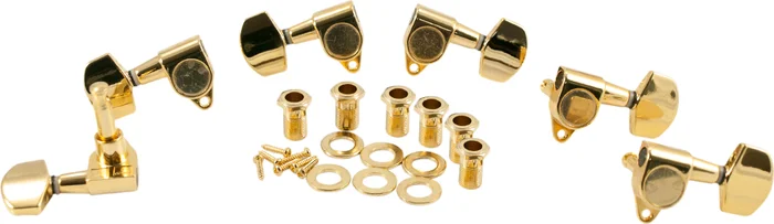 WD 3 Per Side Diecast Tuning Machines Gold