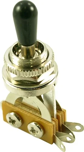 WD 3 Position Toggle Switch For Les Paul Style Guitars 2 Pickup - Chrome With Black Plastic Tip (1)