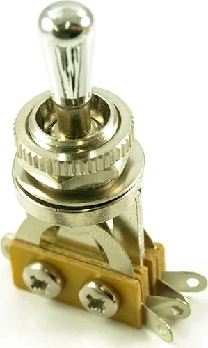 WD 3 Position Toggle Switch For Les Paul Style Guitars 2 Pickup - Chrome With Chrome Metal Tip (20)