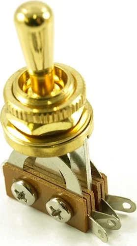 WD 3 Position Toggle Switch For Les Paul Style Guitars 2 Pickup - Gold With Gold Metal Tip (20)