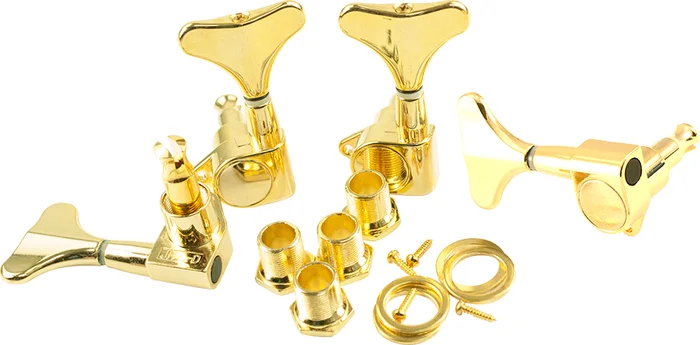 WD 4 In Line Left Hand Mini Bass Tuning Machines Gold