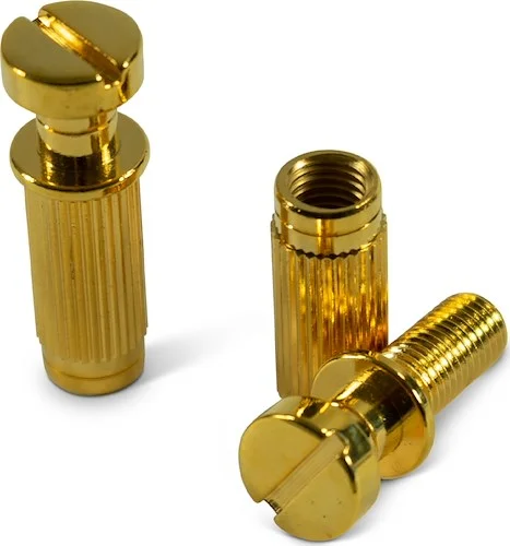 WD 4 Piece Stop Tailpiece Stud & Insert Set With USA Threads Gold