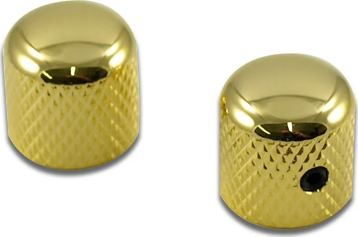 WD Brass Dome Knob Set Of 2 With 1/4 in. Internal Diameter Gold
