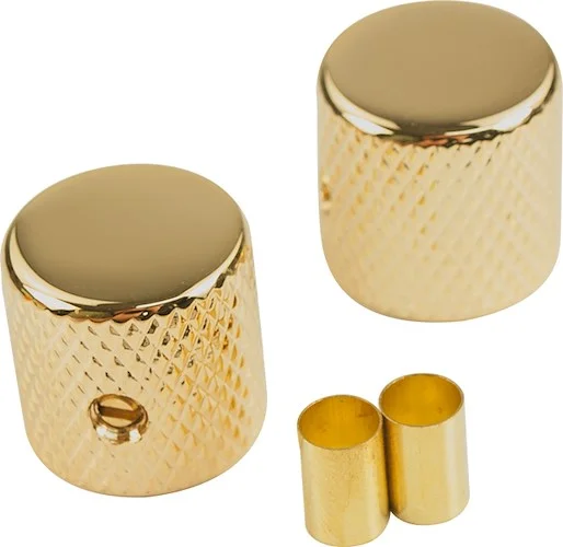 WD Brass Barrel Knob Set Of 2 With 1/4 in. Internal Diameter Gold