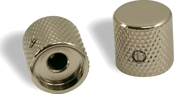 WD Brass Barrel Knob Set Of 2 With 1/4 in. Internal Diameter Nickel