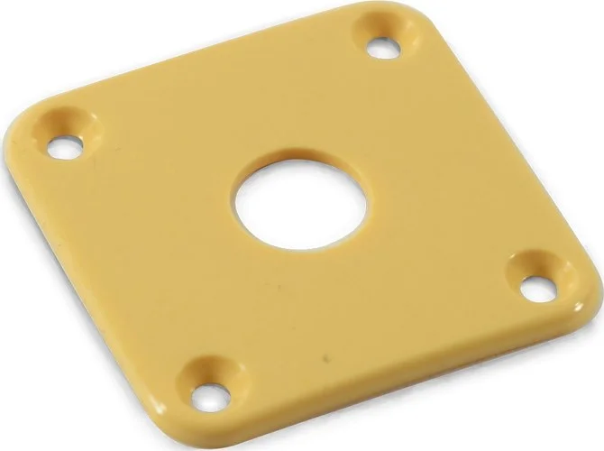 WD Contoured Square Jack Plate For Gibson Les Paul Cream