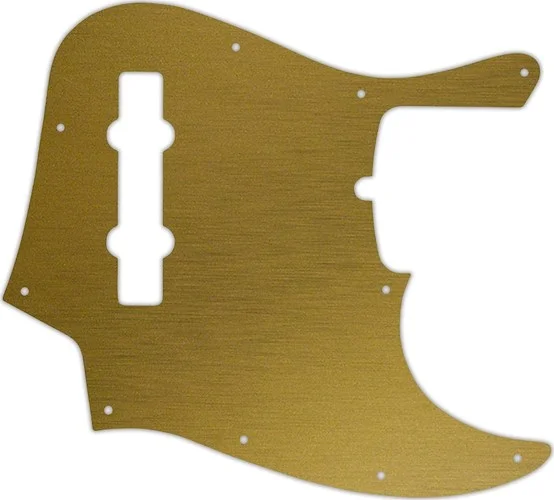 WD Custom Pickguard For American Made Fender 5 String Jazz Bass #14 Simulated Brushed Gold/Black PVC