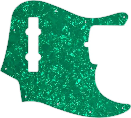WD Custom Pickguard For American Made Fender 5 String Jazz Bass #28GR Green Pearl/White/Black/White