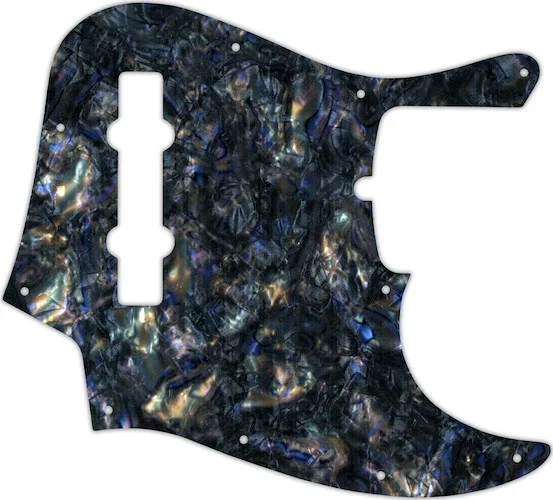 WD Custom Pickguard For American Made Fender 5 String Jazz Bass #35 Black Abalone