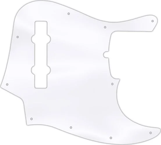 WD Custom Pickguard For American Made Fender 5 String Jazz Bass #45 Clear Acrylic