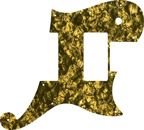 WD Custom Pickguard For D'Angelico Deluxe Atlantic #28GD Gold Pearl/Black/White/Black
