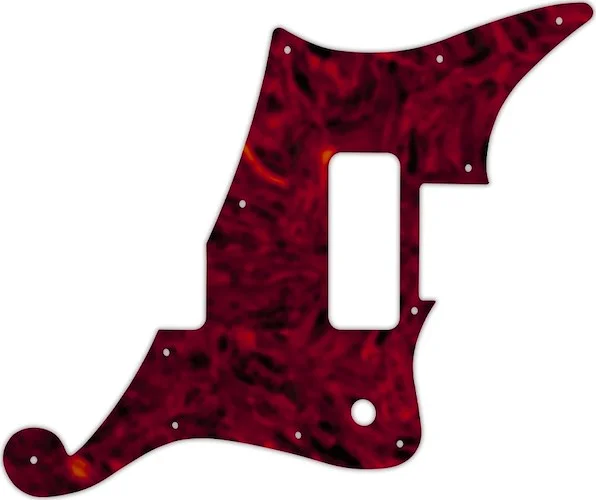 WD Custom Pickguard For D'Angelico Deluxe Bedford #05T Tortoise Shell Solid (Semi-Transparent)