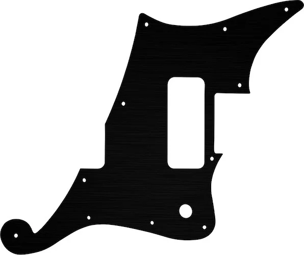 WD Custom Pickguard For D'Angelico Deluxe Bedford #27 Simulated Black Anodized
