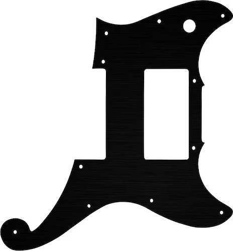 WD Custom Pickguard For D'Angelico Deluxe Brighton #27 Simulated Black Anodized