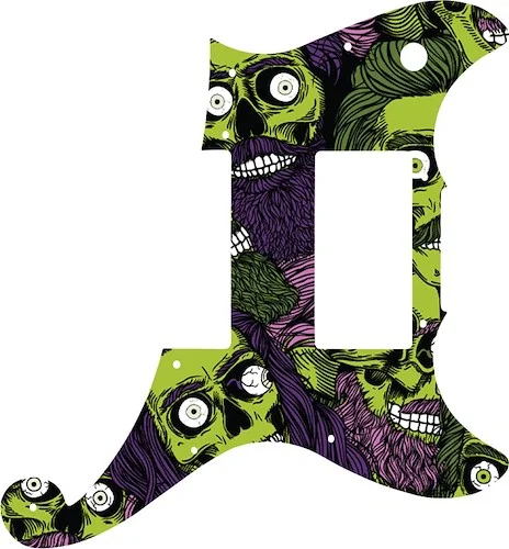 WD Custom Pickguard For D'Angelico Deluxe Brighton #GHA02 Zombeard Graphic